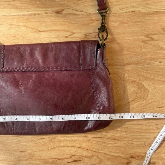 |Velez| Burgundy Leather Shoulder Bag Mermaid Color Braided Embellishment - Picture 9 of 15